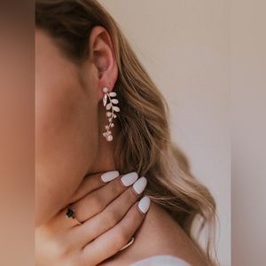 Untamed Petals Danica Drop Earrings, Wedding/Bridal